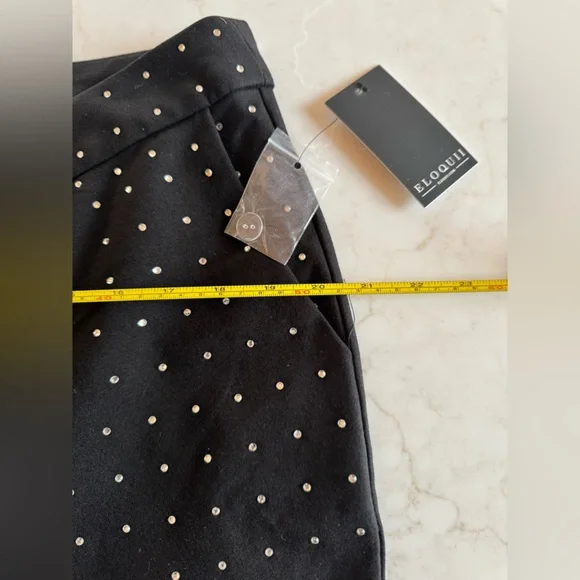 NWT Eloquii Sequin Black Capris - size 14 - Picture 9 of 10